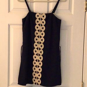 Lilly Pulitzer Navy & Gold Romper NWT